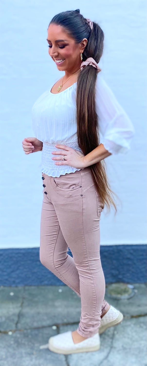 Crepe top - hvid