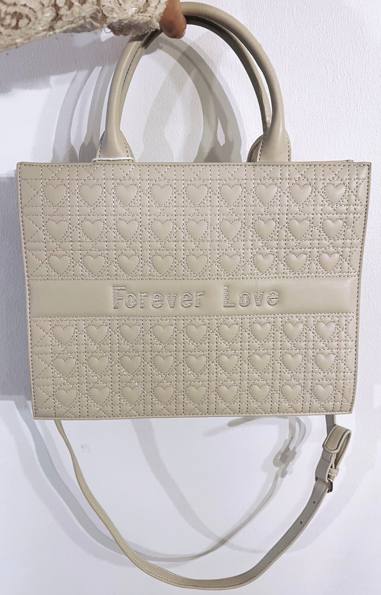 Love taske i beige