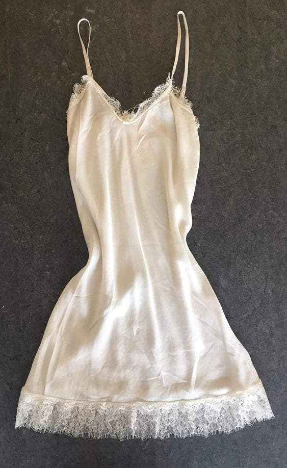 Blonde top i beige - lang