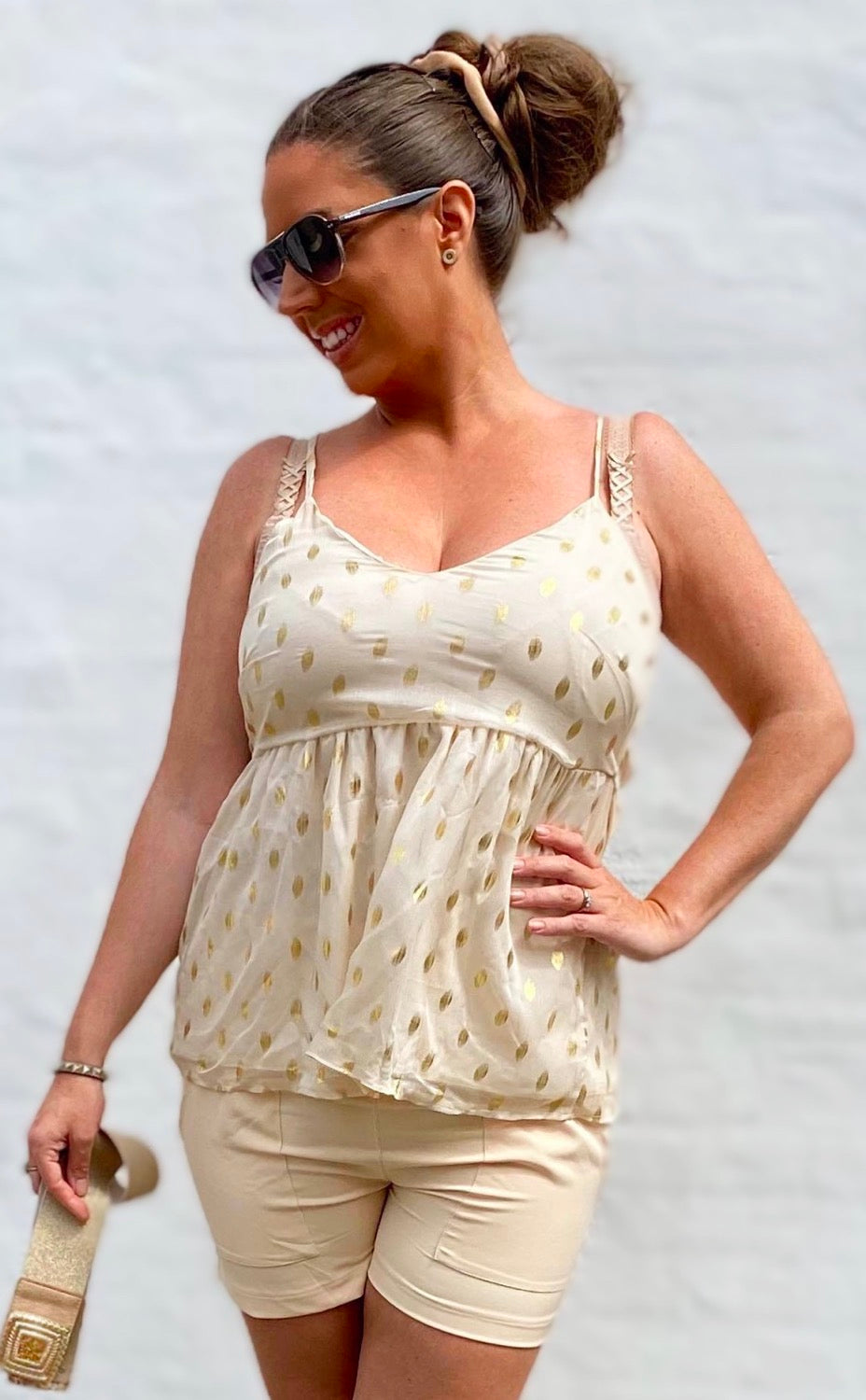 Maya top i beige