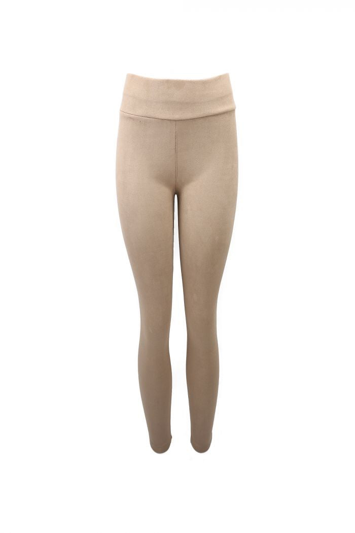 Taupe leggings i Suede