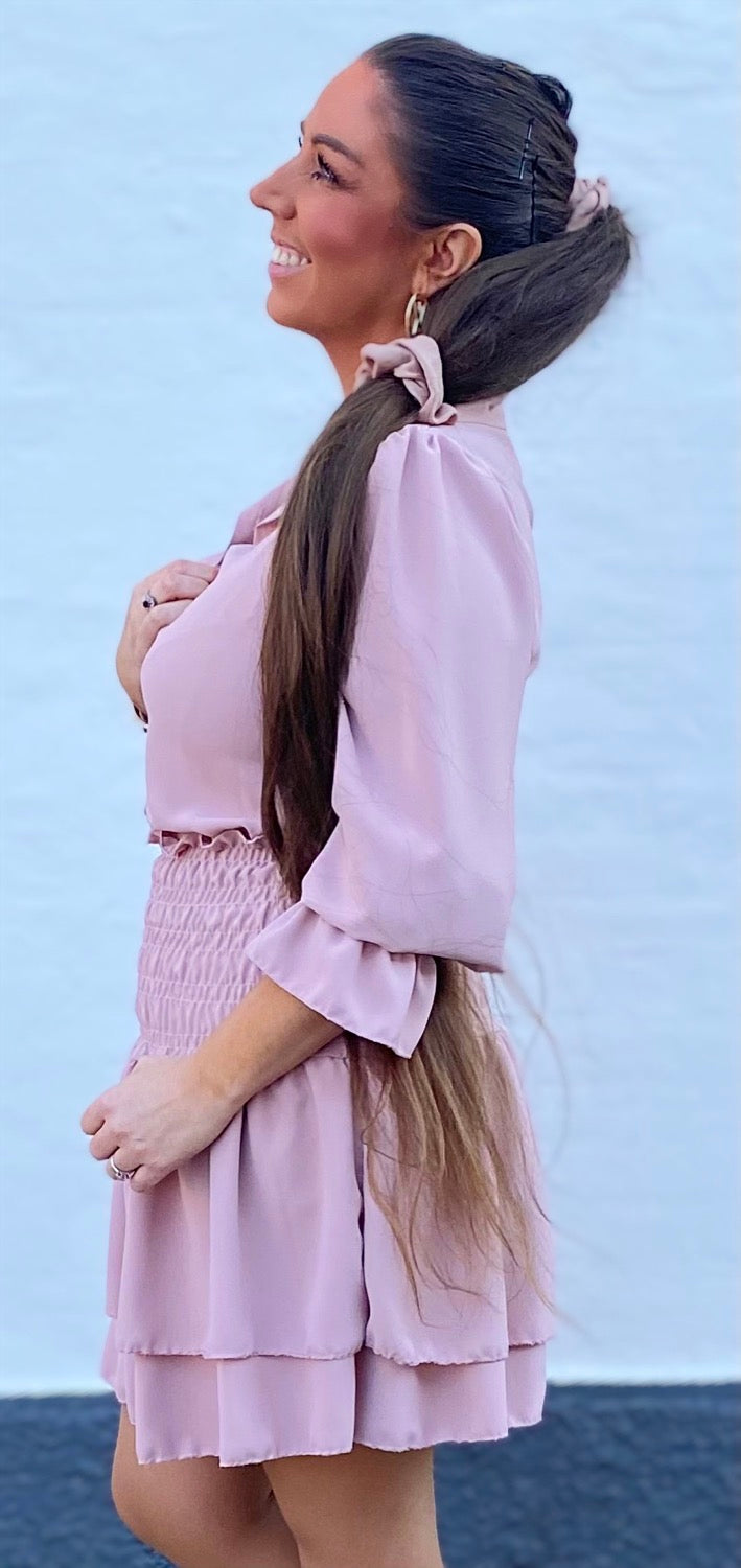 Lulu layer nederdel - rosa