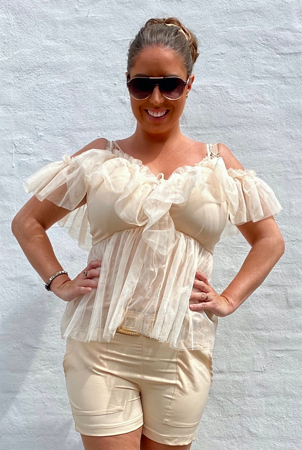 Vaca top i beige