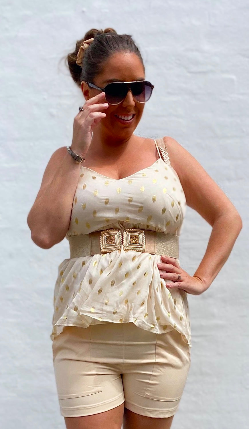 Maya top i beige
