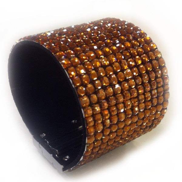 Flot og enkelt armbånd med sten - kobber