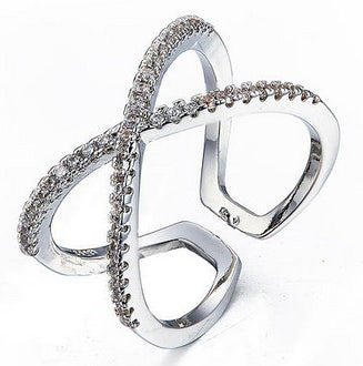 Scarlett - cross ring - sølv
