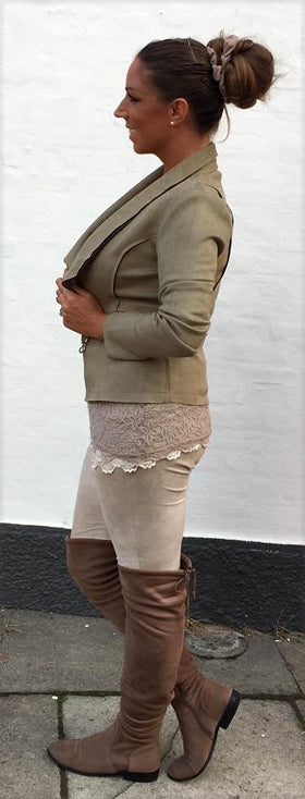 Jakke i suede army
