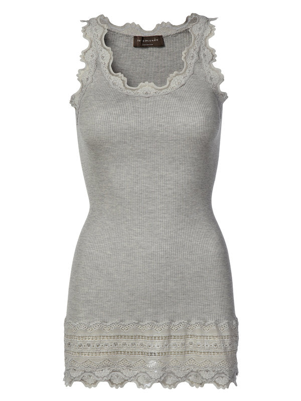 Rosemunde vintage blonde top, blonde bund - Grå
