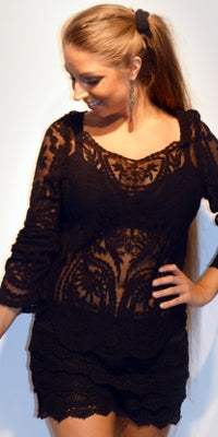 Blonde bluse - sort