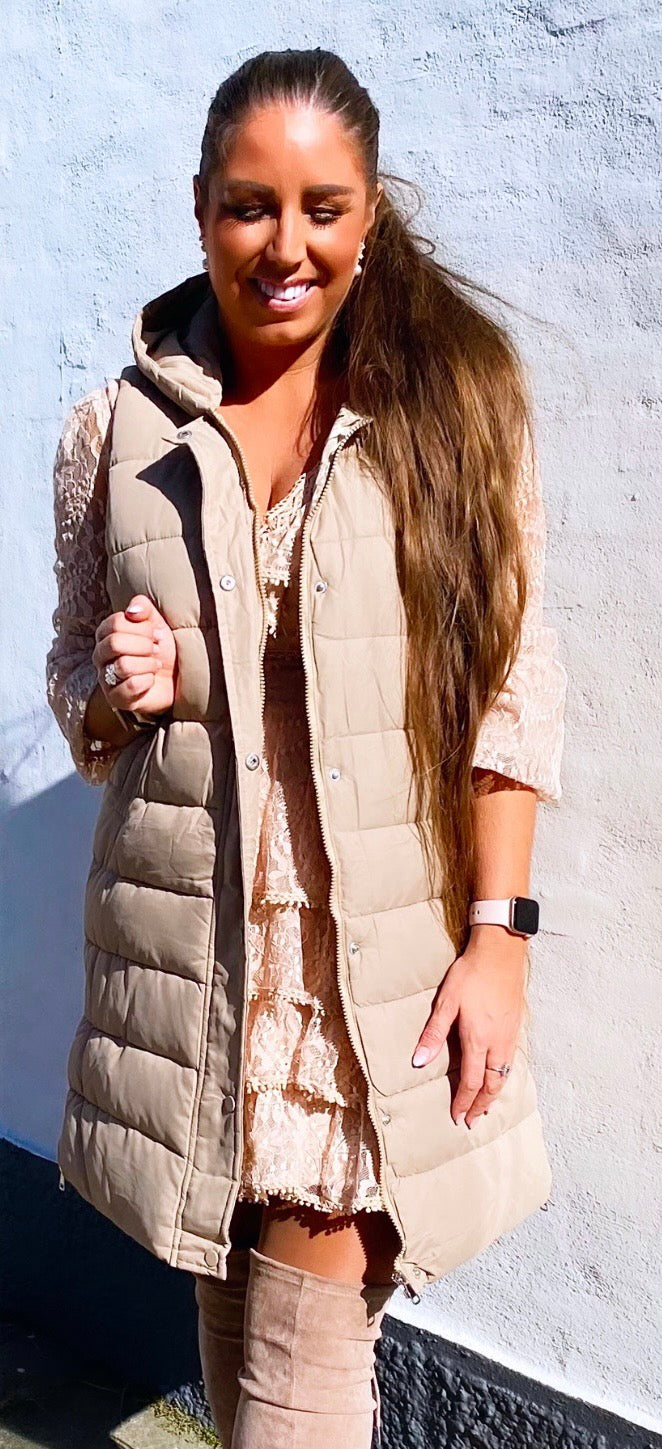 Vest i taupe
