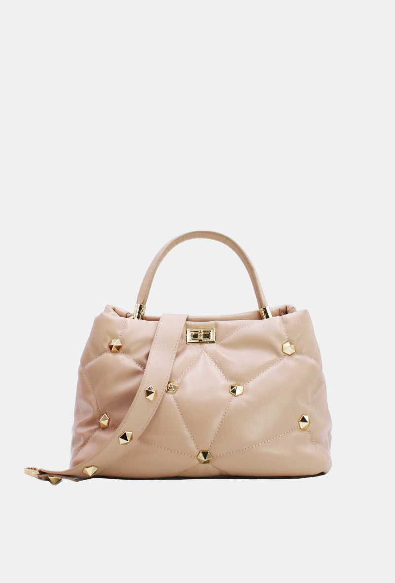 Palentino powder taske med nitter - medium