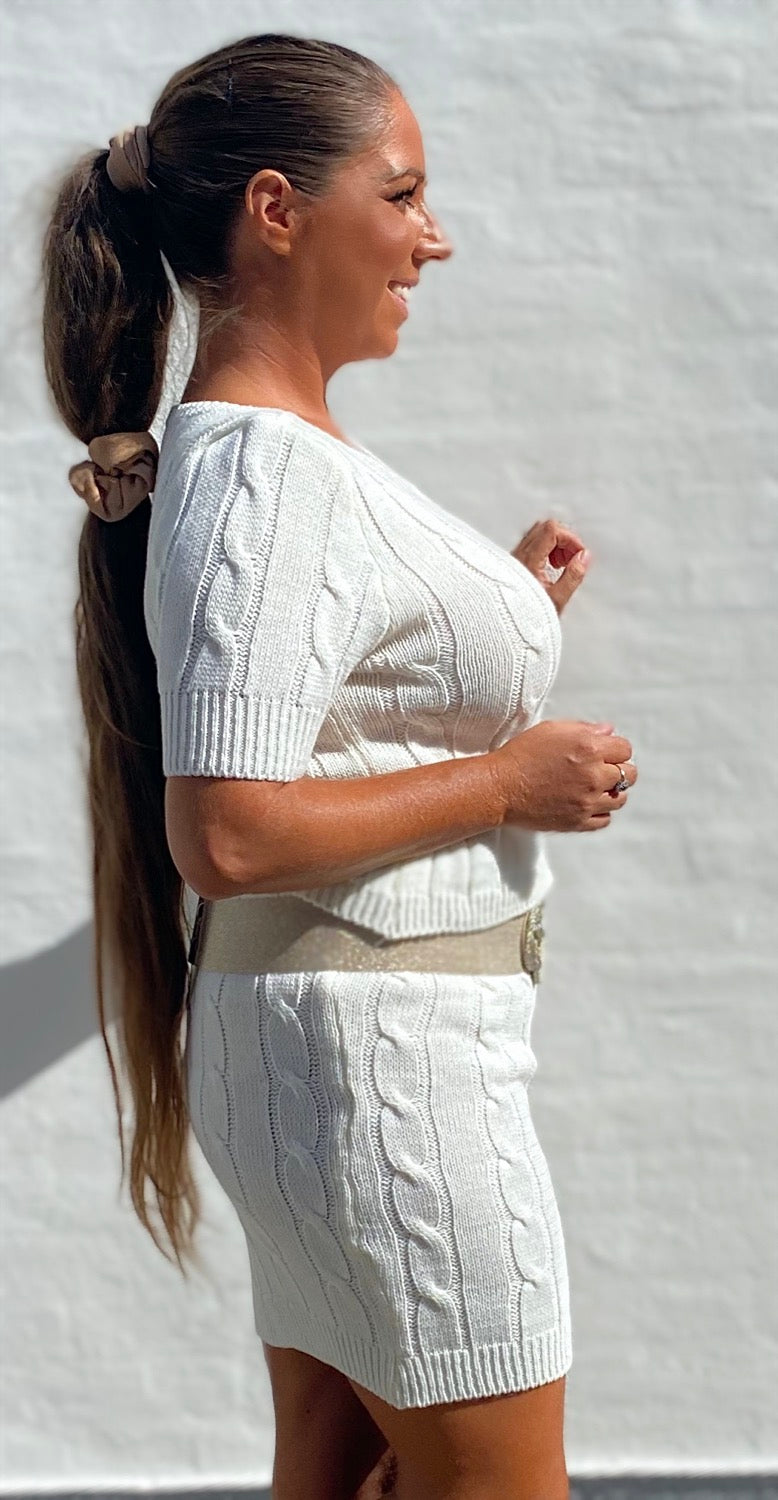Divaz sæt m. Nederdel - Gabi - hvid