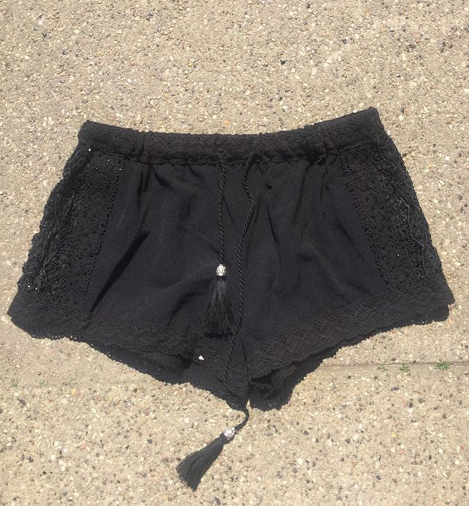 Victoria shorts m. blonde og sten - sort