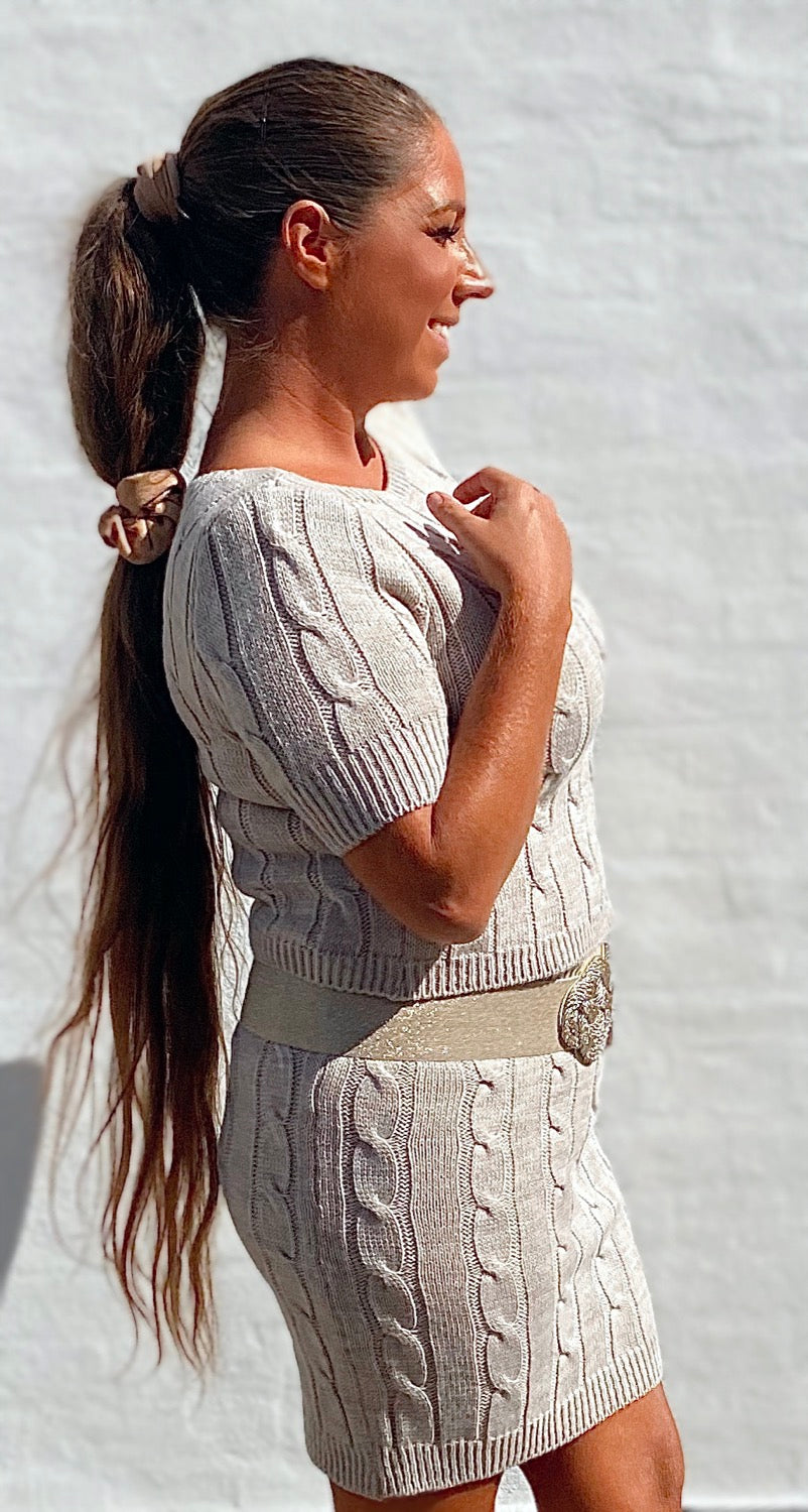 Divaz sæt m. Nederdel - Gabi - beige