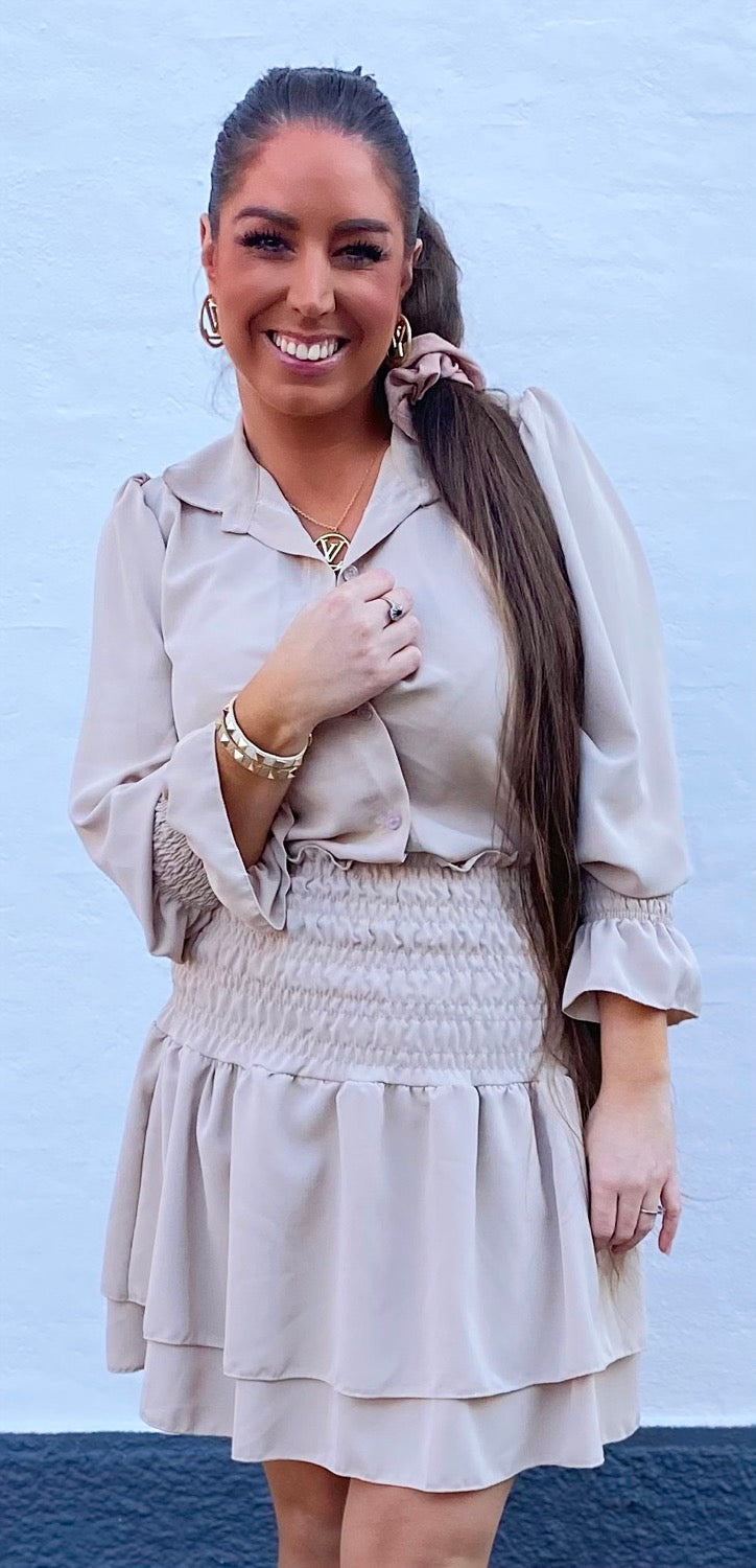 Lulu two piece sæt - beige