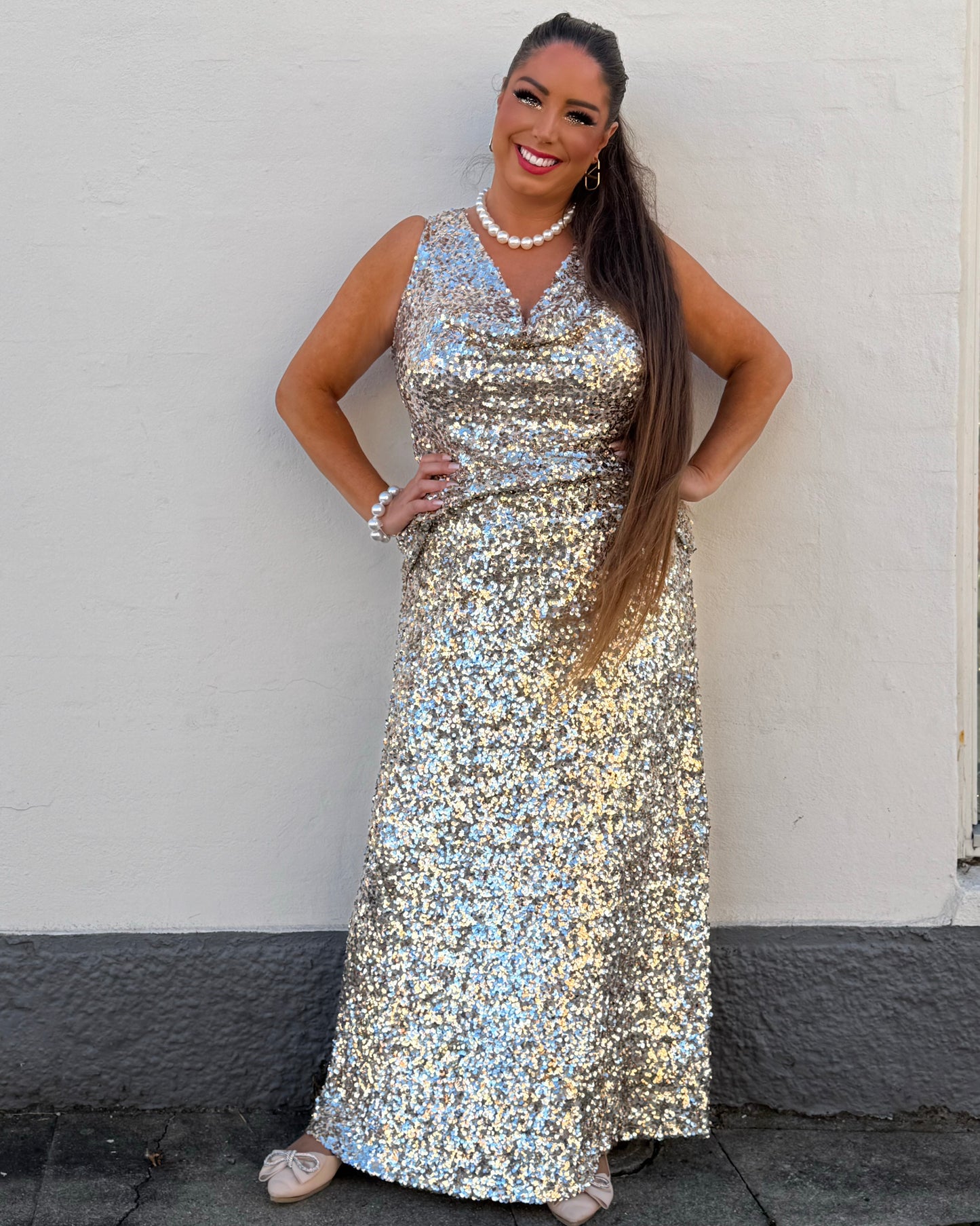 Staun fall Glitter top i guld (str. 36-46)