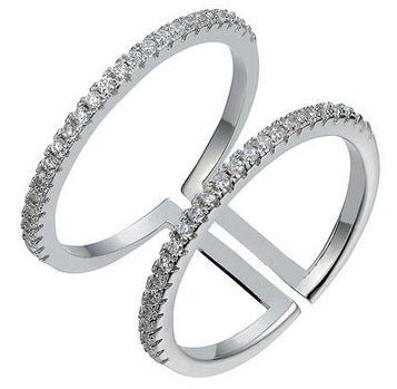 Aura - Dobbelt ring med sten - sølv - Staun Denmark - Til hverdag og fest