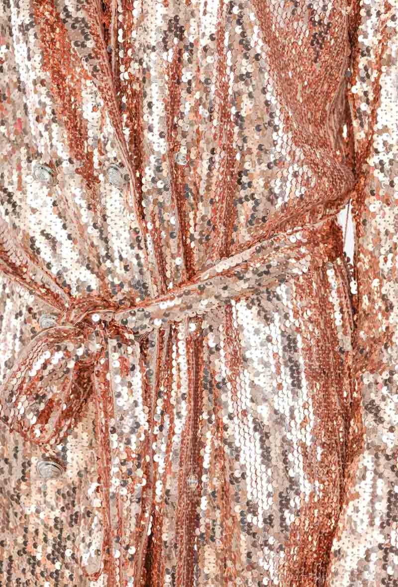 Blazer kjolle i palietter - rosegold - Staun Denmark - Til hverdag og fest