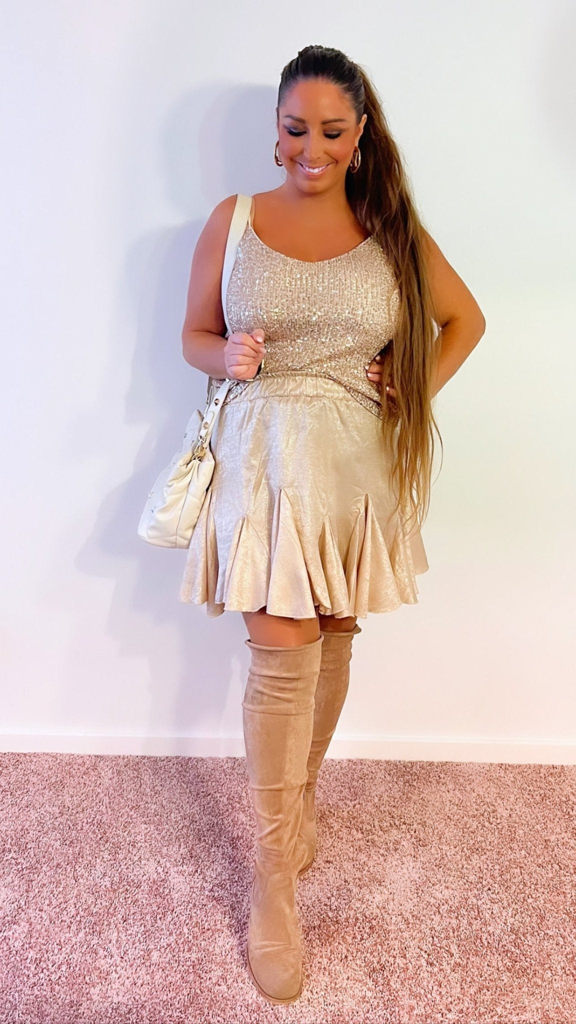 Bolero i rosegold palietter - Staun Denmark - Til hverdag og fest