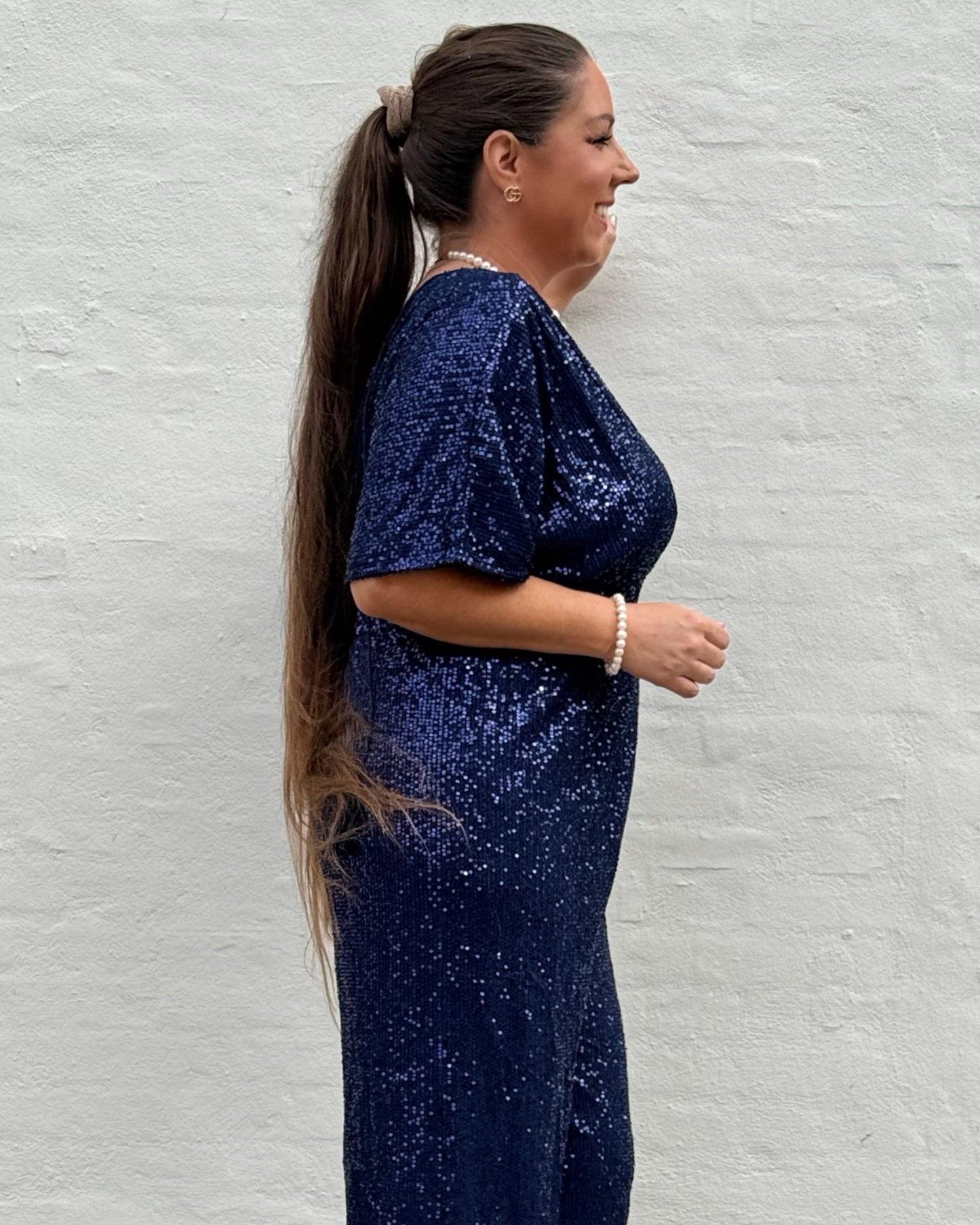 Buksedragt med pailetter - mørke blå - navy - NIKI - Staun Denmark - Til hverdag og fest
