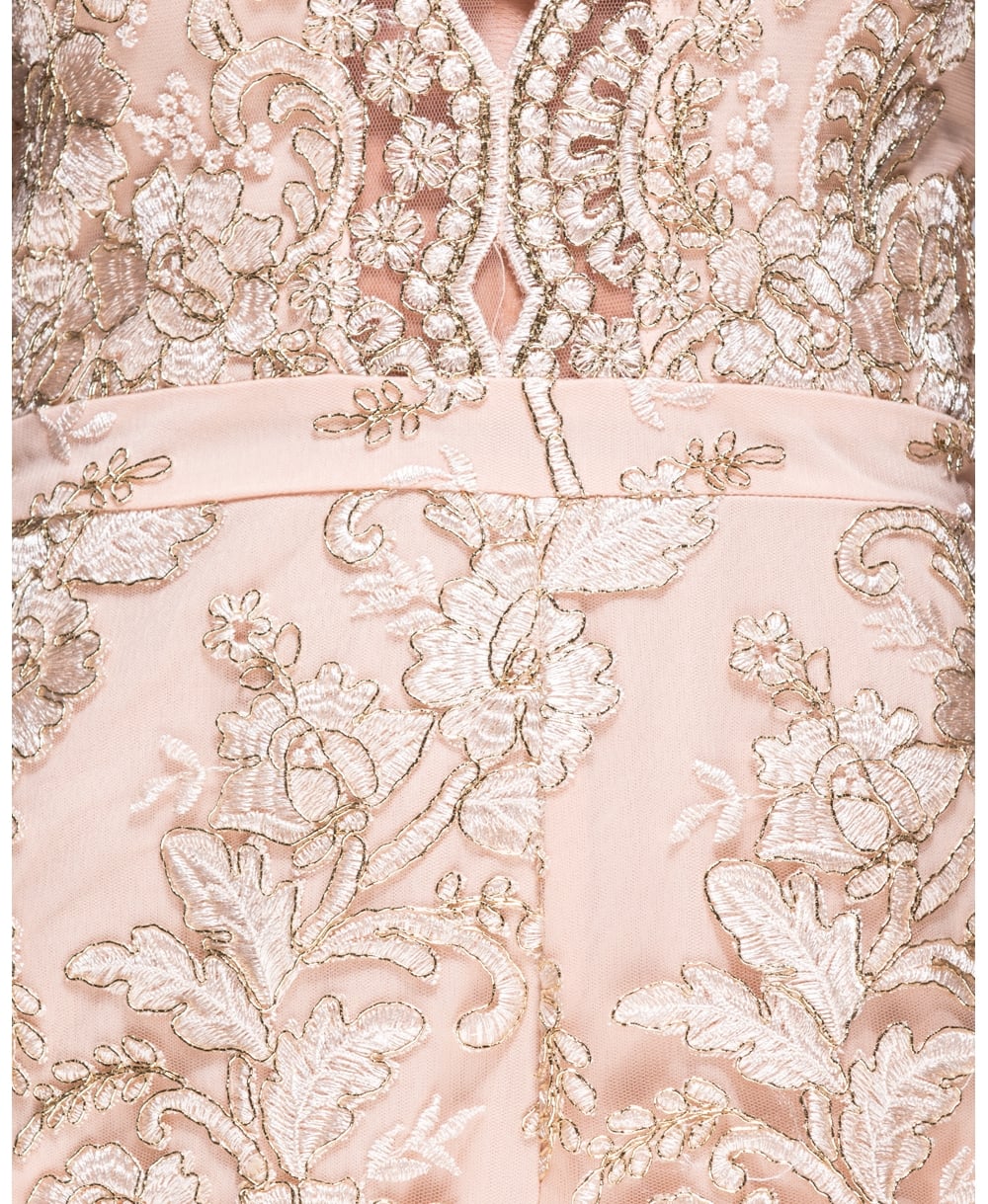 Gold Organic playsuit with lace - metallic - Staun Denmark - Til hverdag og fest