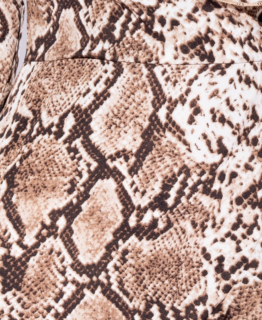 Snakeprint wrap kjole - Staun Denmark - Til hverdag og fest