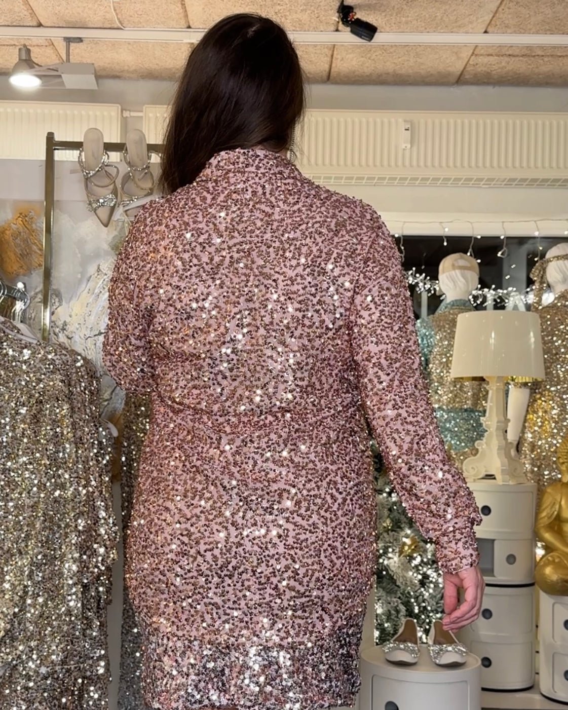 Staun glitter skjorte - Rosa - Staun Denmark - Til hverdag og fest
