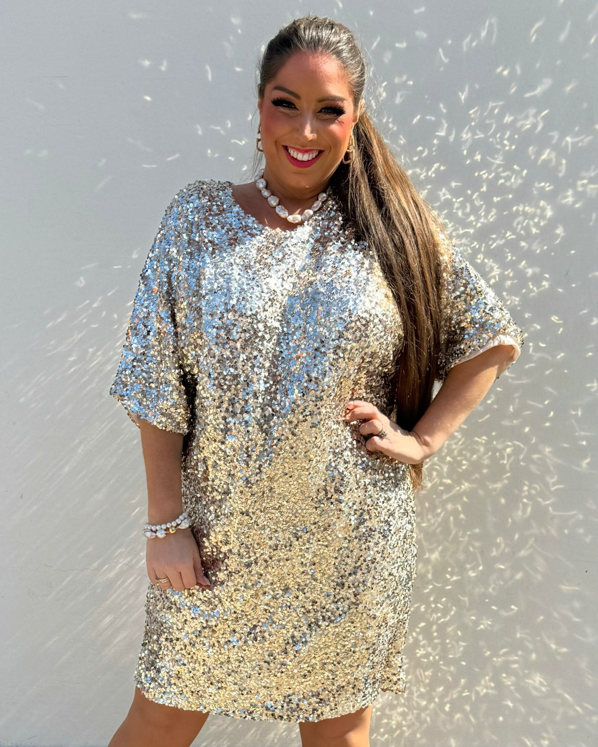 Staun glitter tunika kjole - guld - Staun Denmark - Til hverdag og fest