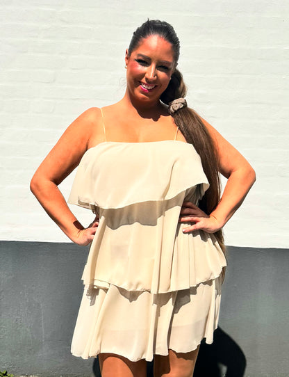 Layerkjole beige