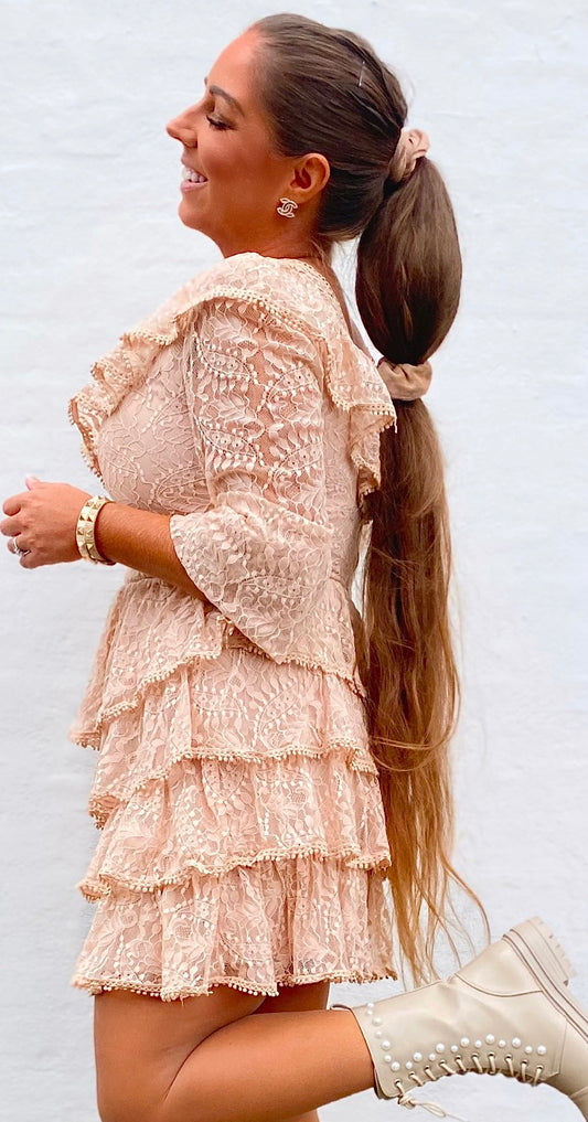 Tulle dress - nude