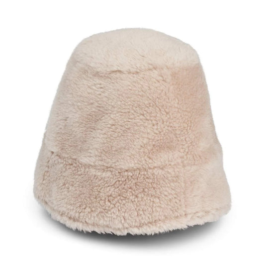 Hat i lammeuld - beige