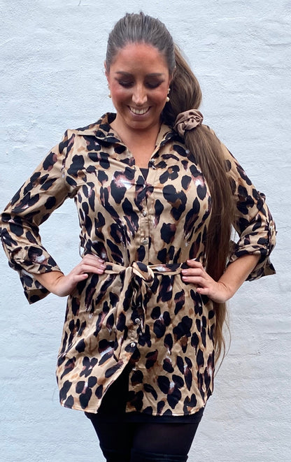 leopard kjole/skjorte