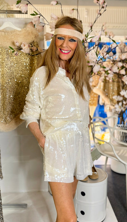 Staun Glitter skjorte - hvid