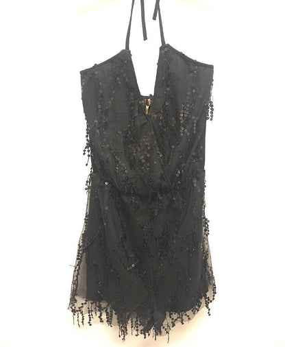 Playsuit med palietter - sort