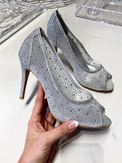 Diamond heels sølv - hælhæjde 7,5 cm - 6788