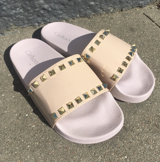 Klipklappe m. nitter - beige