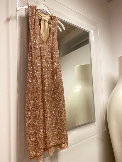 Divaz paliet kjole i rosegold