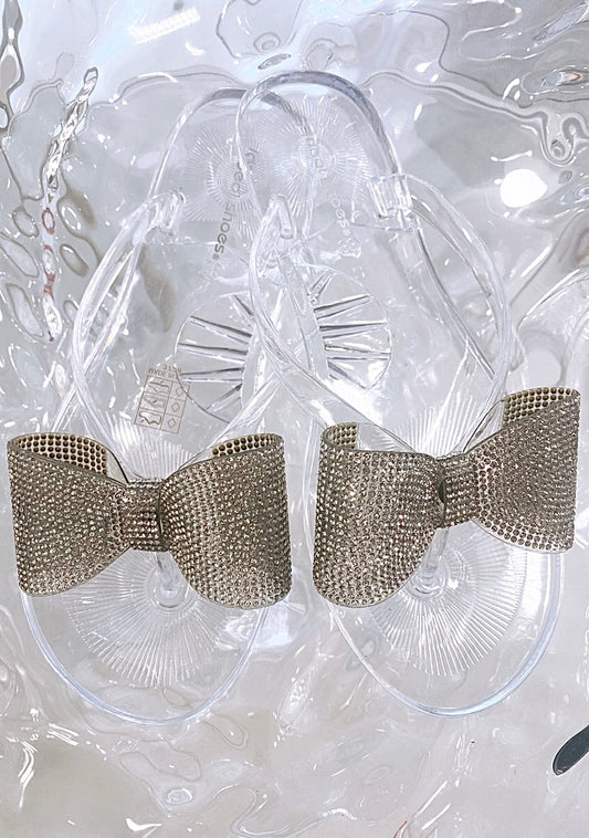 Glitter bow sandal