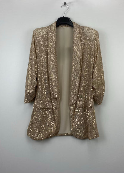 Blazer i palietter i roseguld