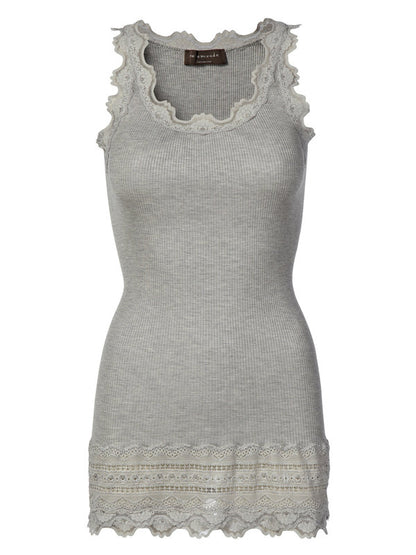Rosemunde vintage blonde top, blonde bund - Grå