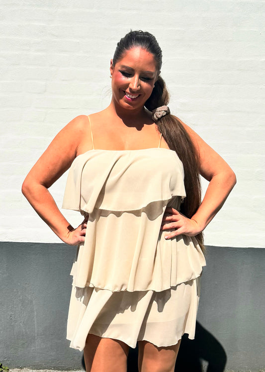 Layerkjole beige