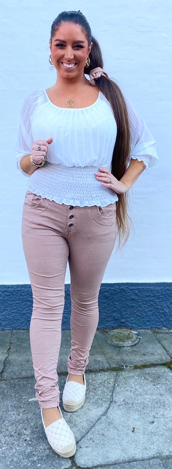 Crepe top - hvid
