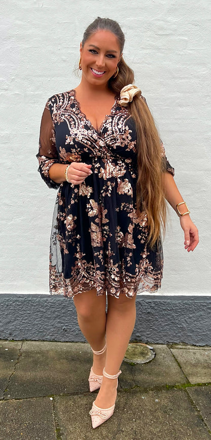 Babydoll kjole i sort