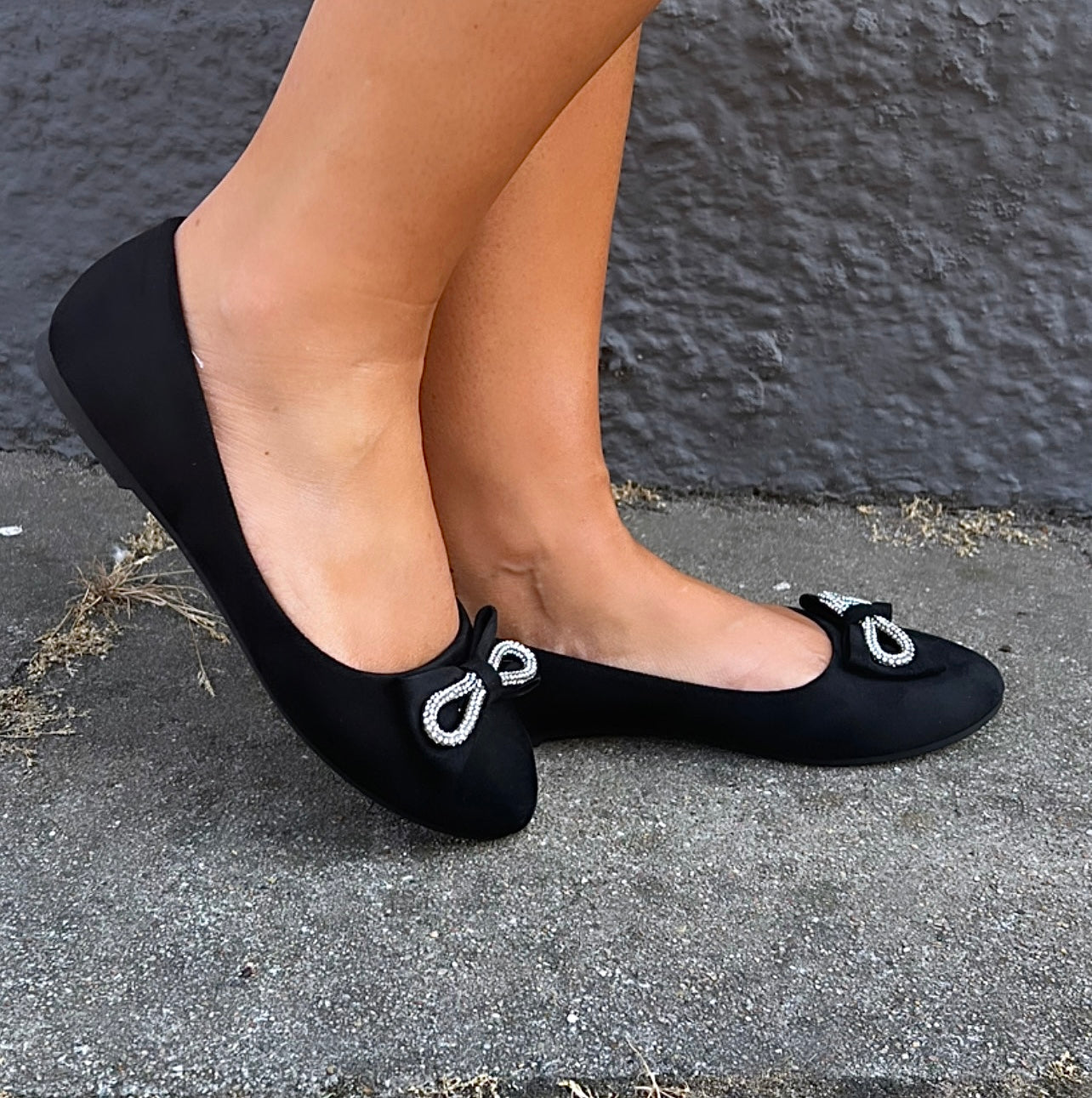 Ballerina m. Sløjfe i sort