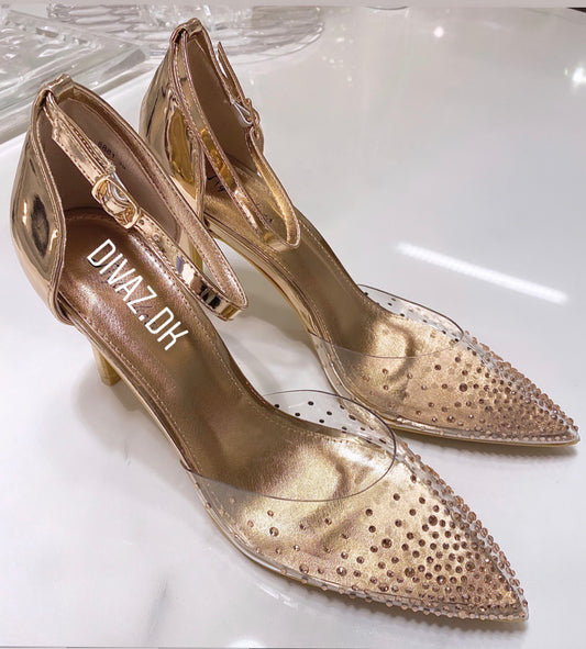 Diamond stiletter m. rem - rosegold