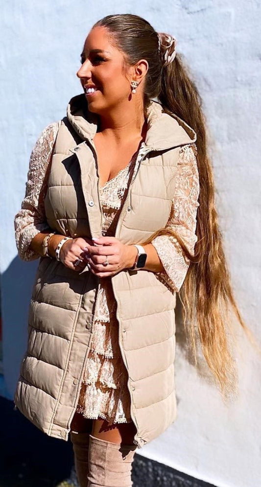 Vest i taupe