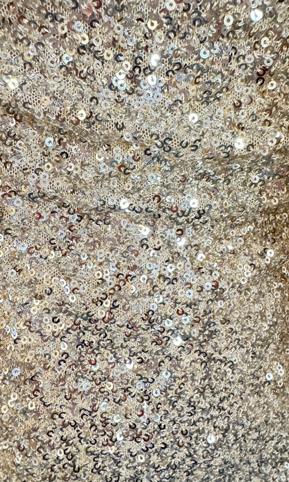 Staun glitter kjole mellem  - beige
