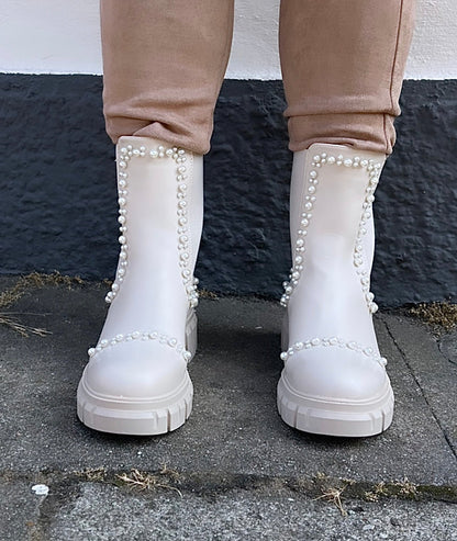 Ankel støvle m. Perler - Staun Denmark - Til hverdag og fest