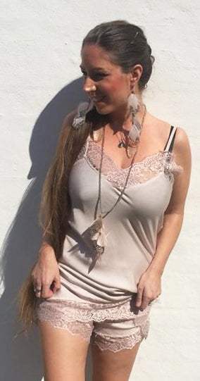 Blonde top i rosa - lang - Staun Denmark - Til hverdag og fest