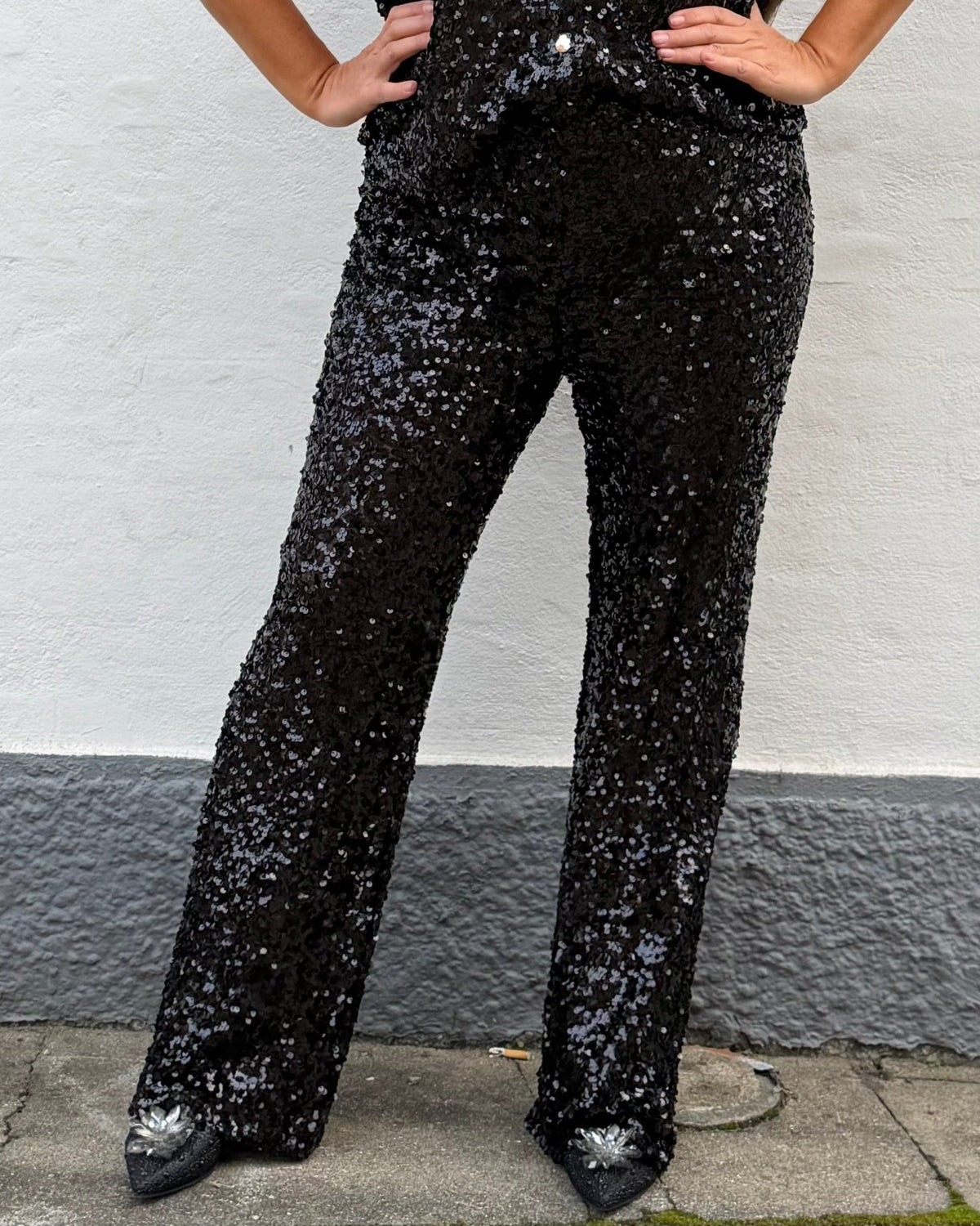 Buks i sort glitter med pailletter - Staun Denmark - Til hverdag og fest